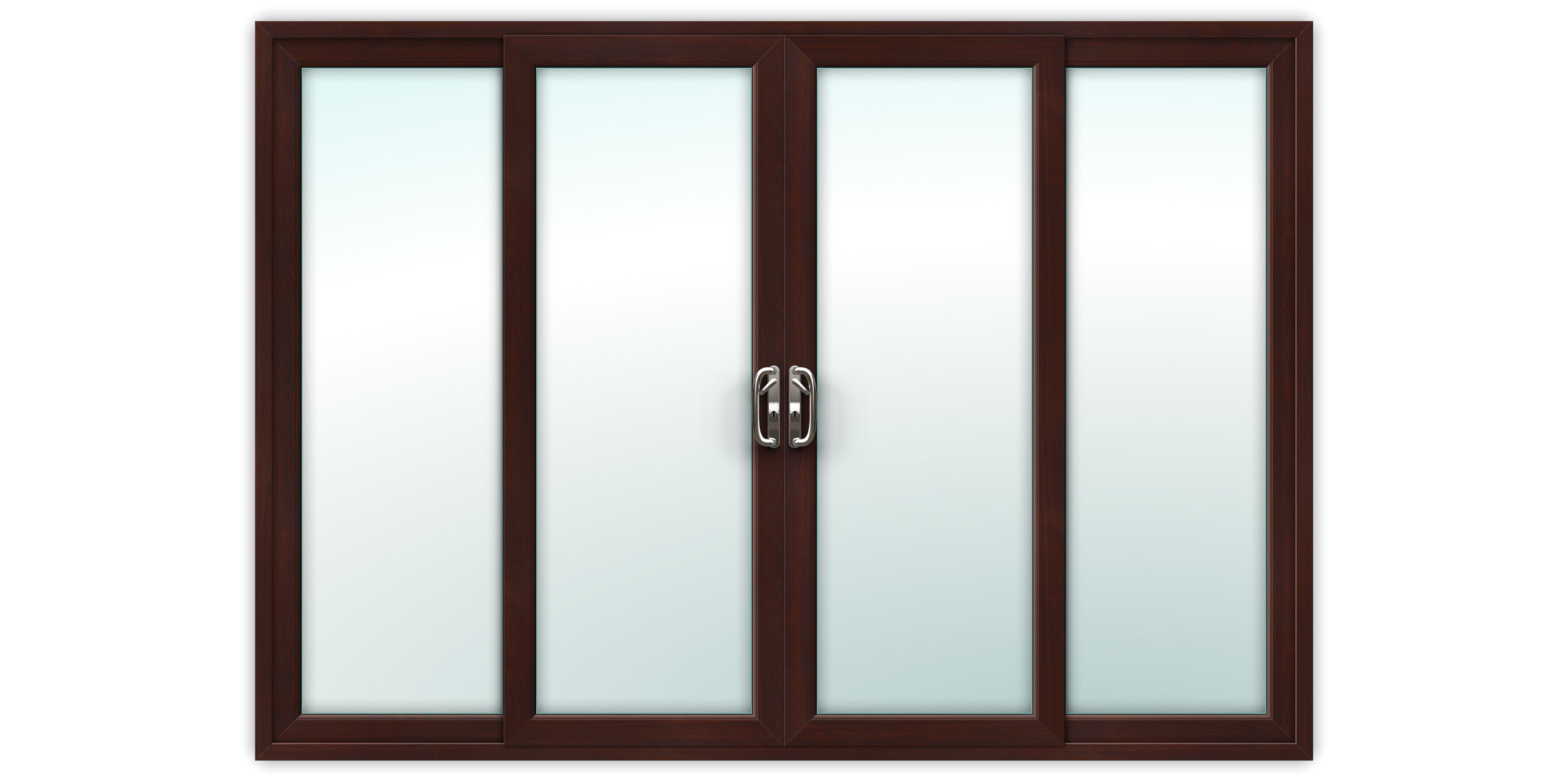 10ft Rosewood uPVC Sliding Patio Doors Flying Doors