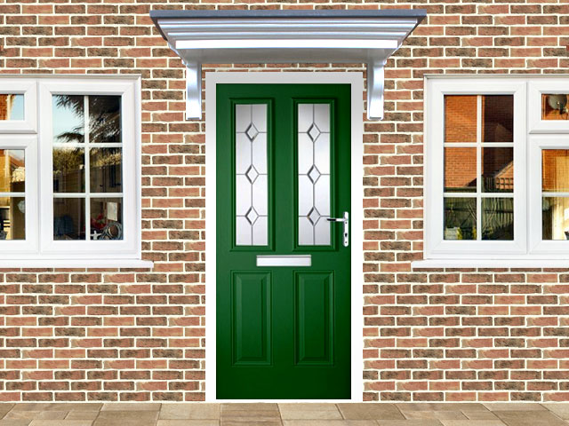 Victorian Left Hand Green Composite Front Door Flying Doors