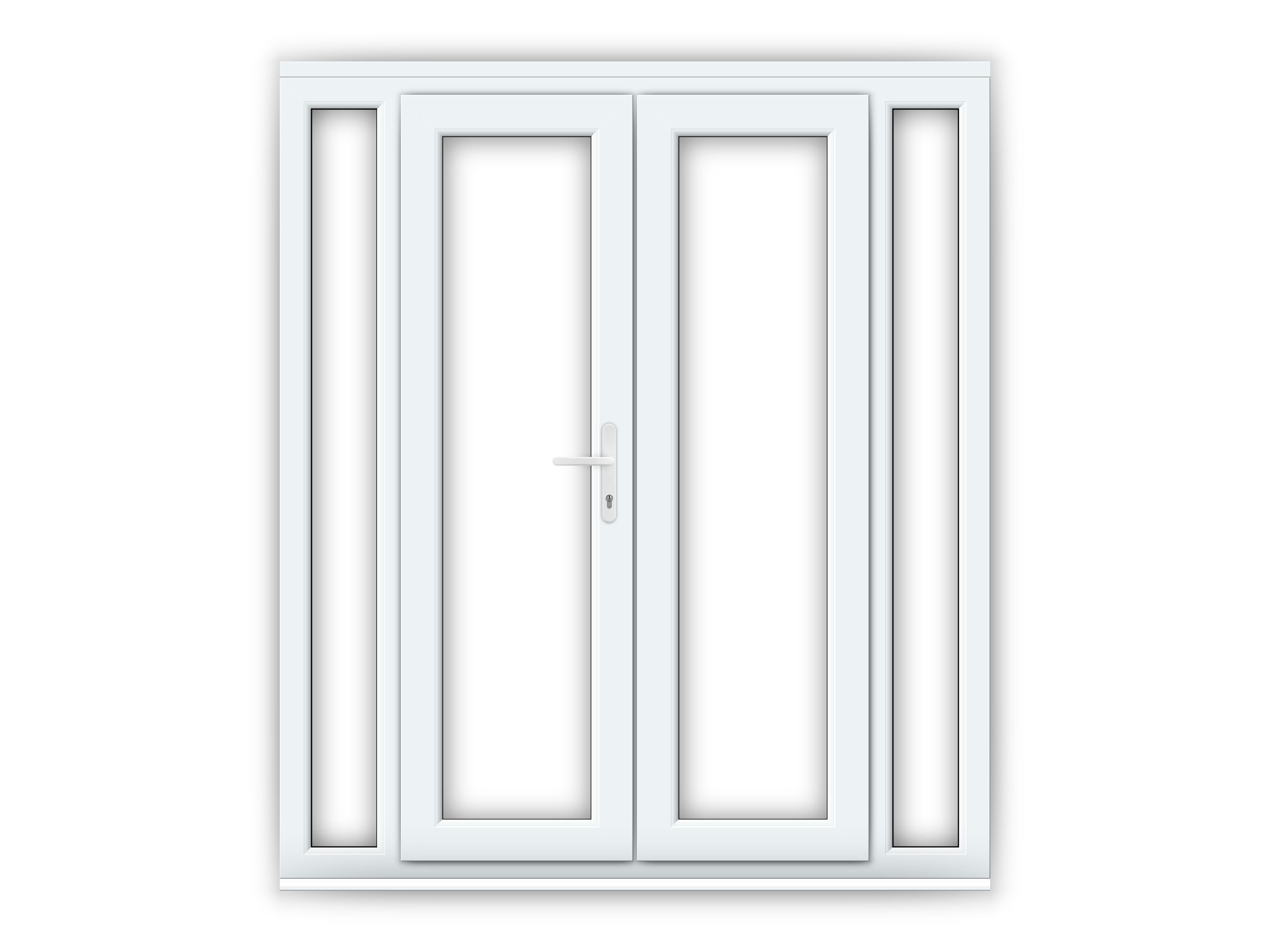 4ft Upvc French Doors With Narrow Side Panels