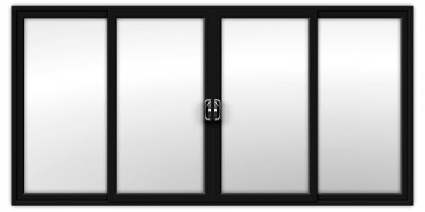 14ft Black uPVC Sliding Patio Doors