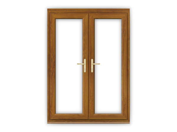 Golden Oak uPVC French Doors