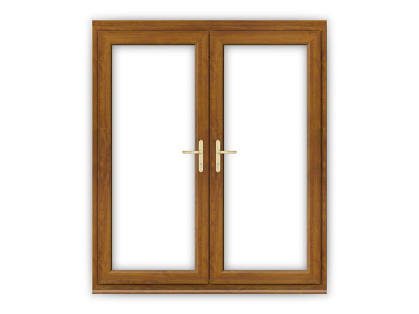 6ft Golden Oak uPVC French Doors