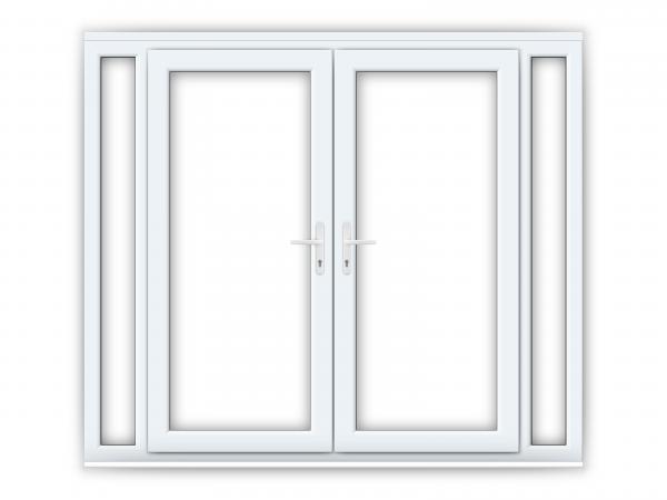 6ft uPVC French Doors with Narrow Side Panels