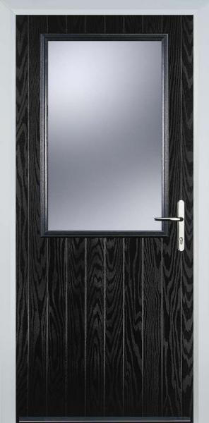 Black Cottage Half Composite Front Door