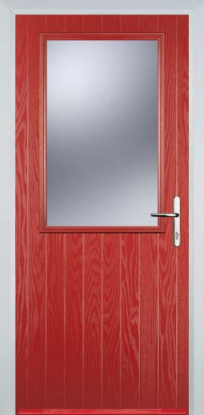 Poppy Red Cottage Half Composite Front Door Poppy Red Cottage Half Composite Front Door
