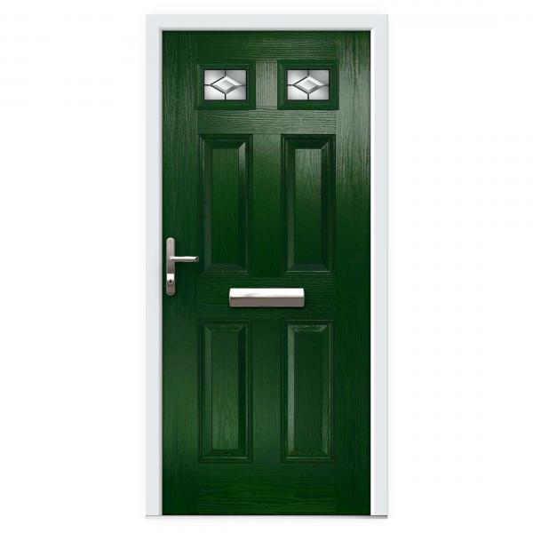 Green Top Lite Composite Front Door