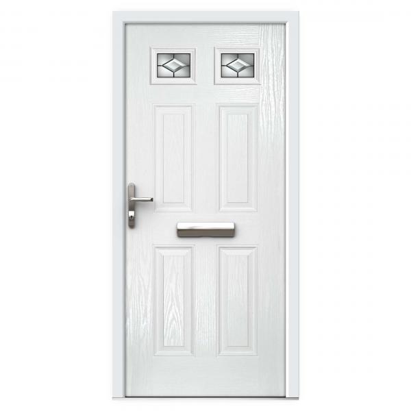 White Top Lite Composite Front Door