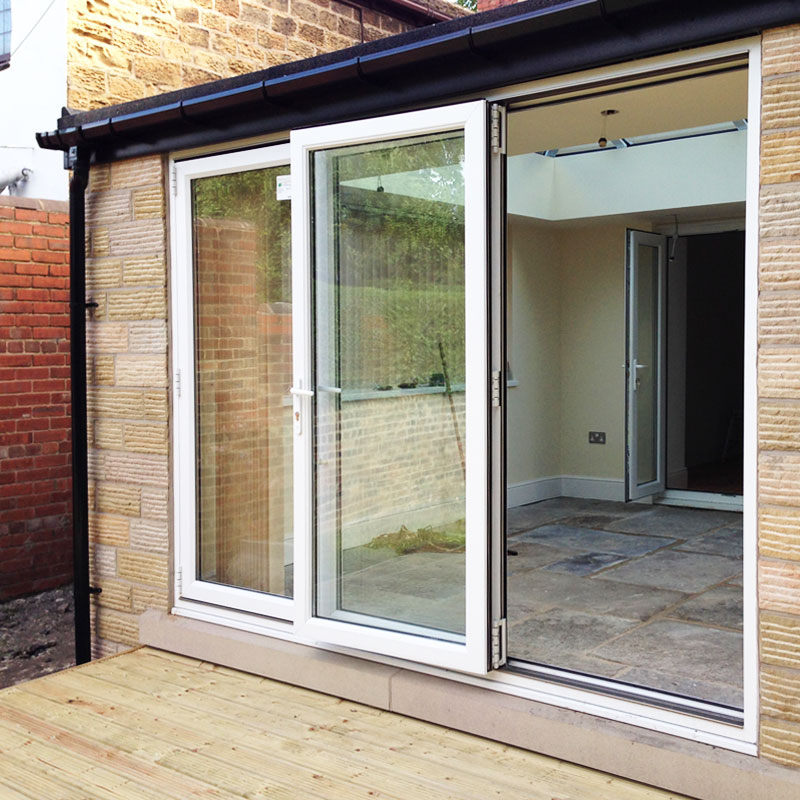 6ft White uPVC Bifold Folding Door Set | Flying Doors 6ft White uPVC Bifold Folding Door Set | Flying Doors