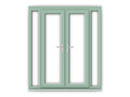 4ft Chartwell Green uPVC French Doors with Narrow Side Panels