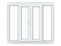 4ft uPVC Georgian French Doors with Wide Side Panels