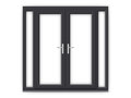 5ft Anthracite Grey uPVC French Doors with Narrow Side Panels