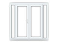 5ft uPVC French Doors with Narrow Side Panels
