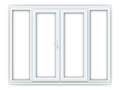 5ft uPVC French Doors with Wide Side Panels