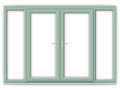 6ft Chartwell Green uPVC French Doors with Wide Side Panels