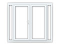 6ft uPVC French Doors with Narrow Side Panels